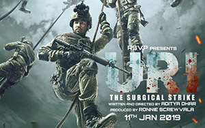 Poster of Vicky Kaushal starrer Bollywood Action movie, Uri: The Surgical Strike